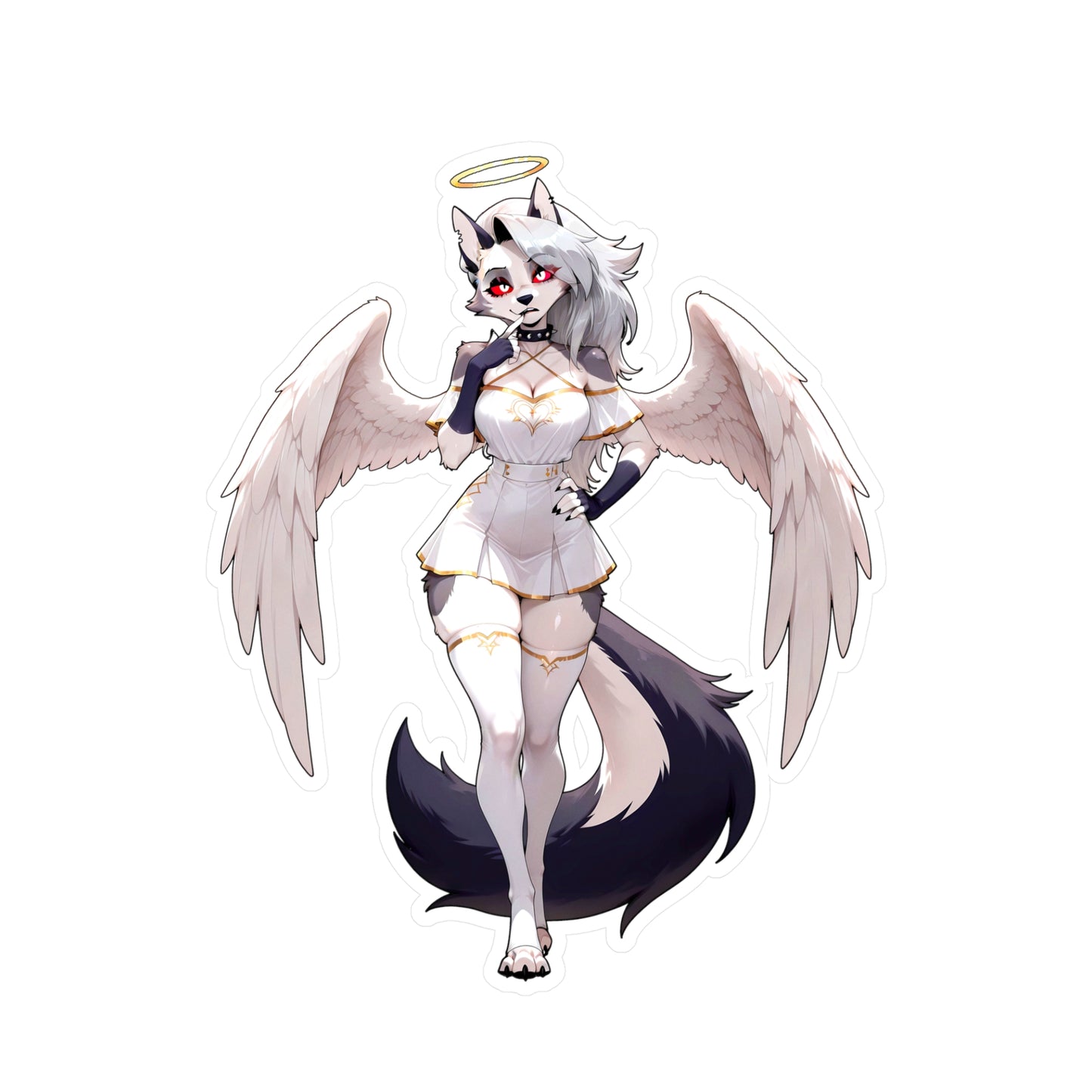 Loona Angel001 - Anime Waifu DieCut Stickers