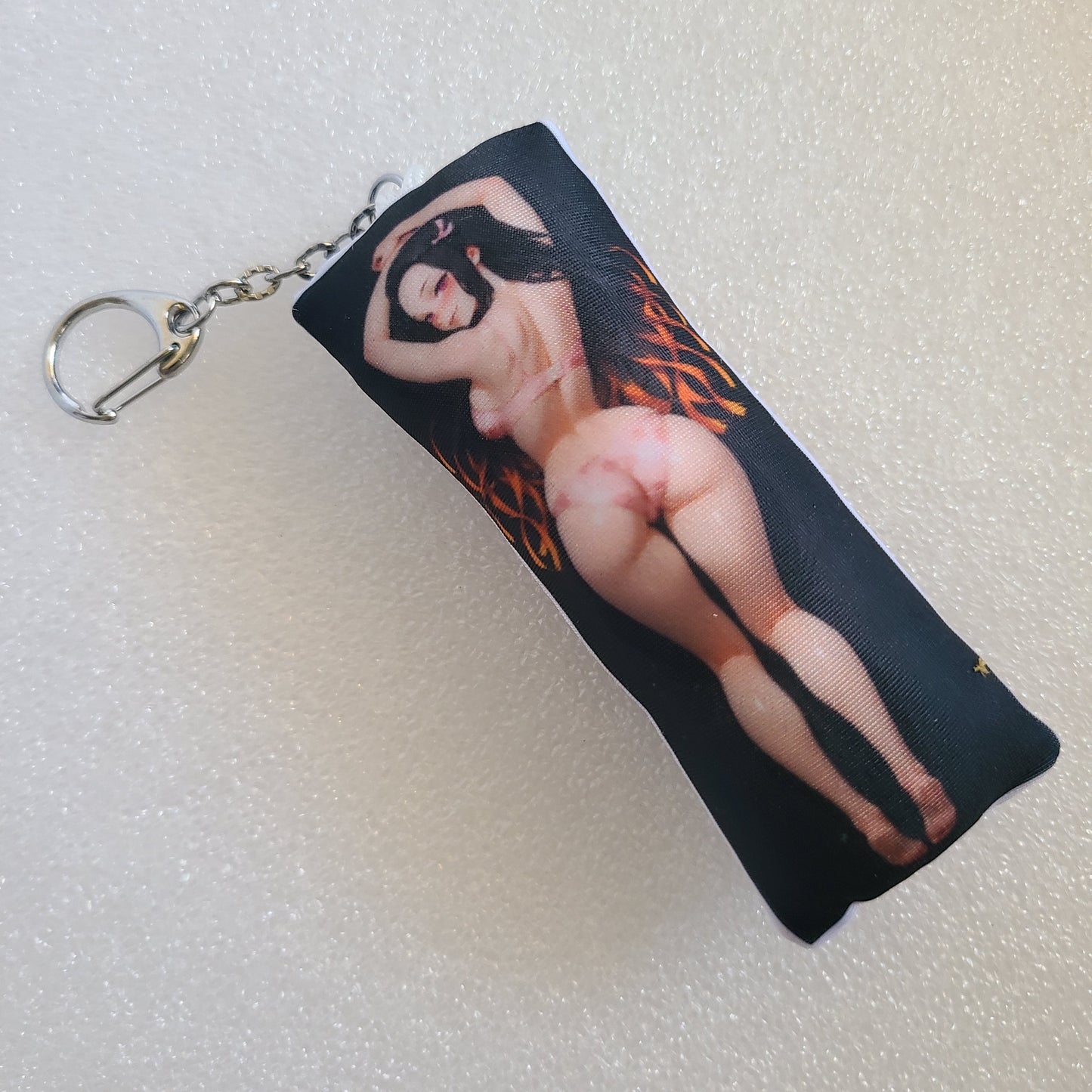 Nezuko Mini Dakimakura Keychain: Anime Plush Bag Charm