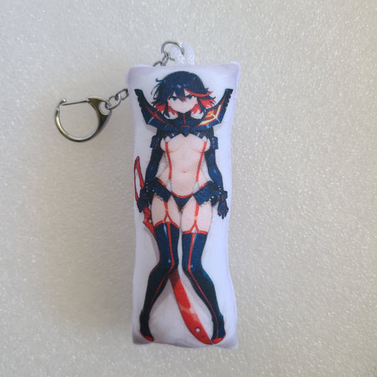 Ryuko Matoi Mini Dakimakura Keychain: Anime Plush Bag Charm