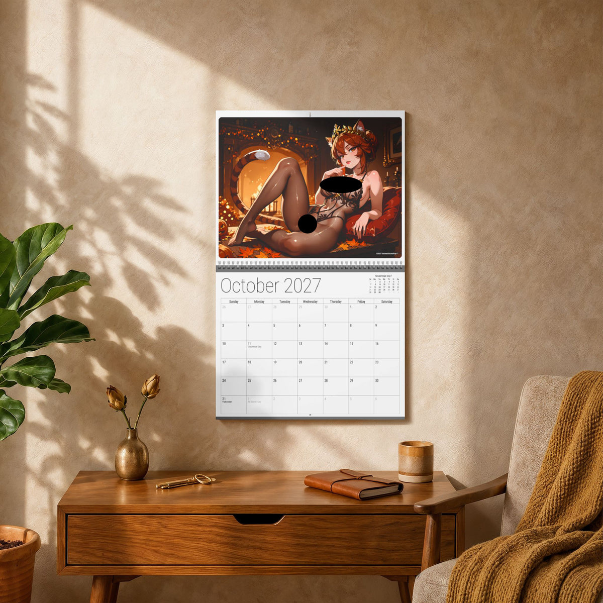 2027 Naughty NekoGirls Wall Calendar by AnimeStickiePop