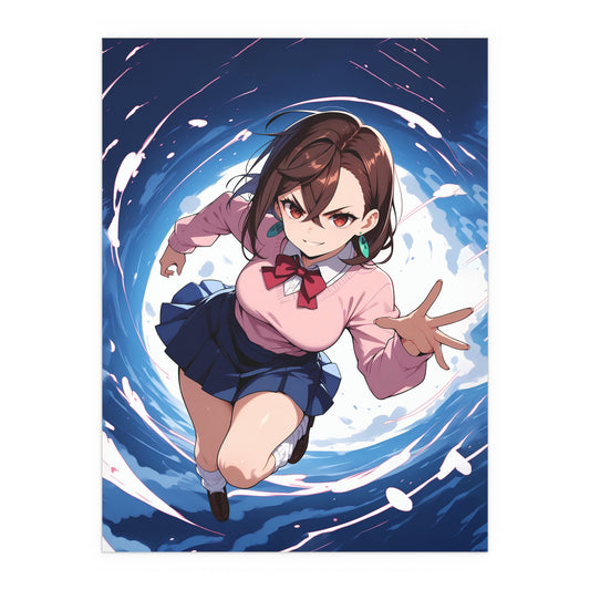 Momo Ayase - DanDaDan - Indoor and Outdoor Silk Posters