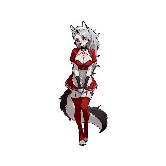 Loona HellHound Maid Waifu002 - XL Sticker