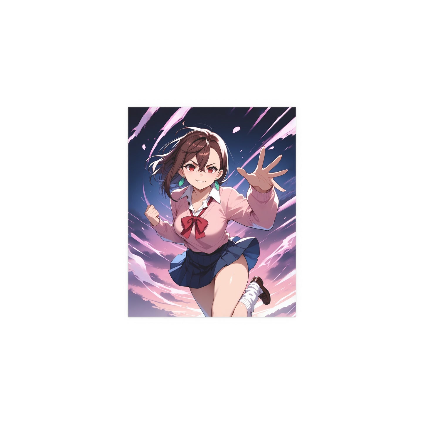 Momo Ayase - DanDaDan - Indoor and Outdoor Silk Posters