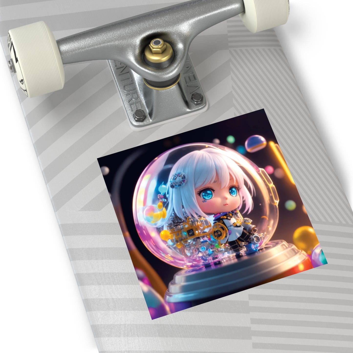 Kawaii Bubble008 - Square Vinyl Stickers