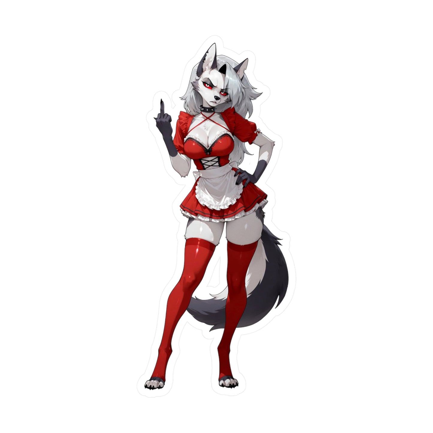 Loona Maid001 - Anime Waifu DieCut Stickers