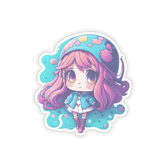 Squid Girl 001 Kiss-Cut Stickers