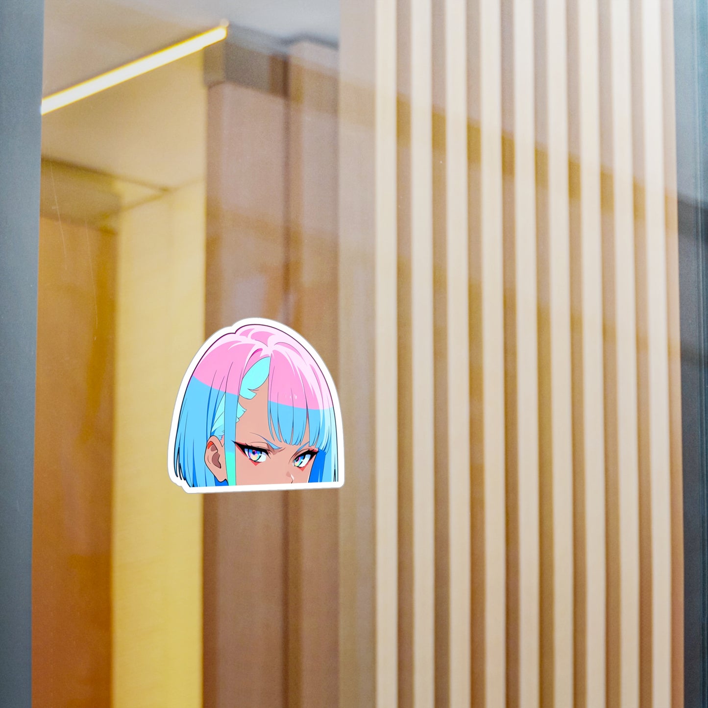 Lucy001 - CyberPunk EdgeRunners Peeker - Kiss-Cut Vinyl Decals