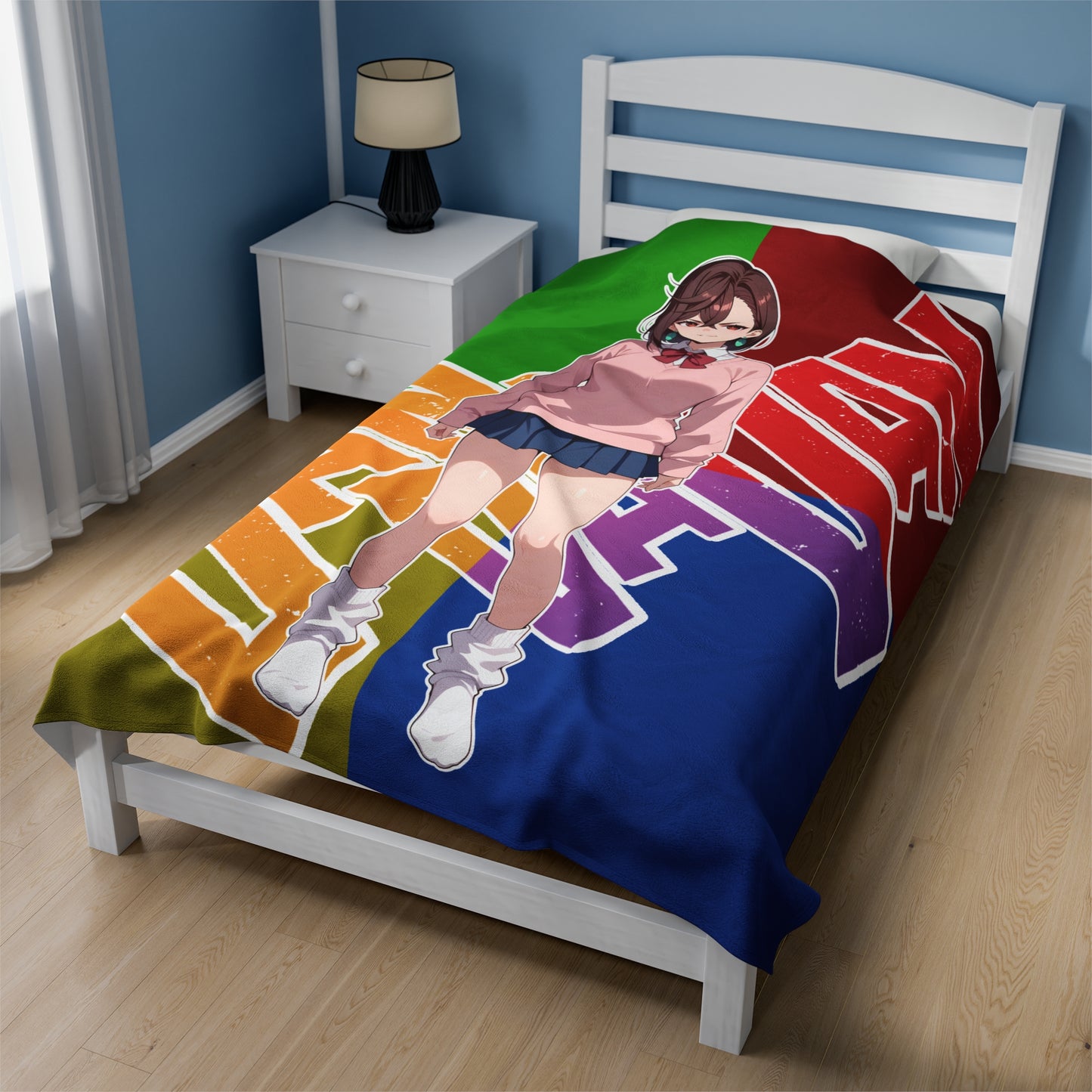 Momo Ayase Anime Waifu - Verticle - Velveteen Plush Blanket