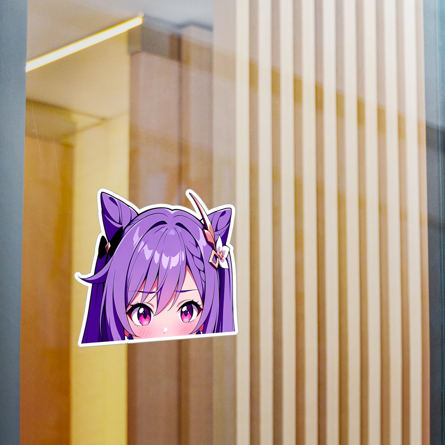 Keqing002 - Genshin Impact Peeker - Kiss-Cut Vinyl Decals