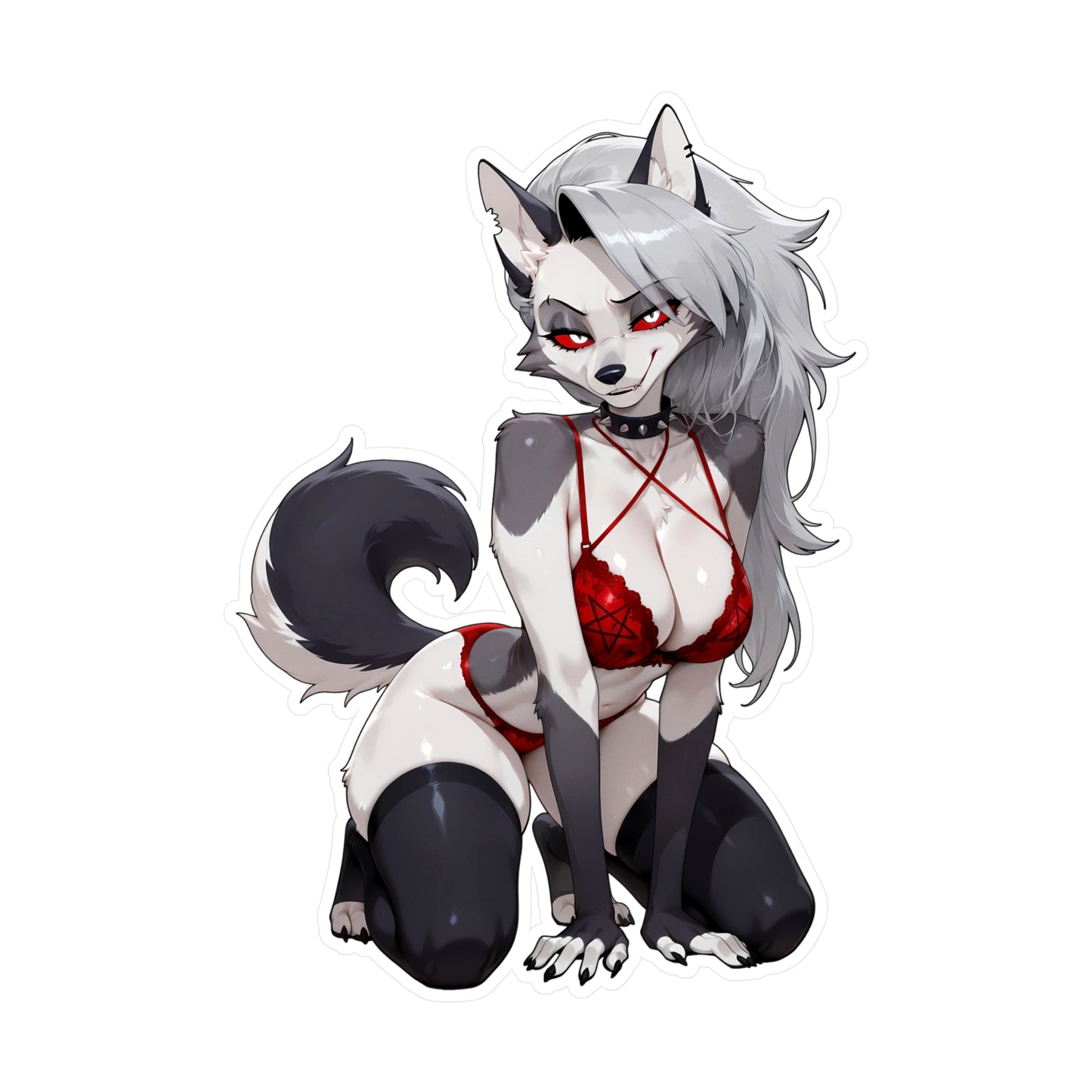 Loona HellHound Lingerie Waifu - XL Sticker