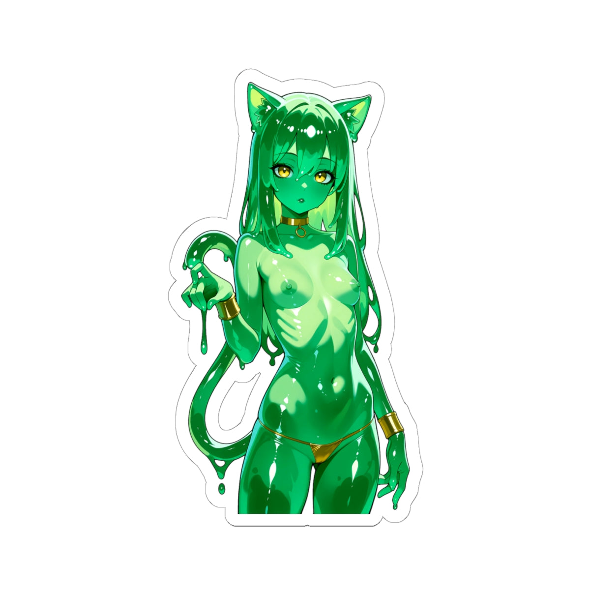 Window Decals1380 - Slime Girl - NSFW - Kiss-Cut Stickers