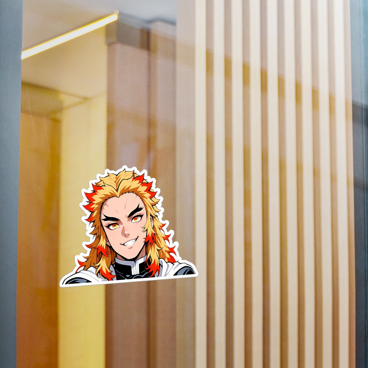 Kyojuro002 Peeker - Demon Slayer Husbando - Kiss-Cut Vinyl Decals