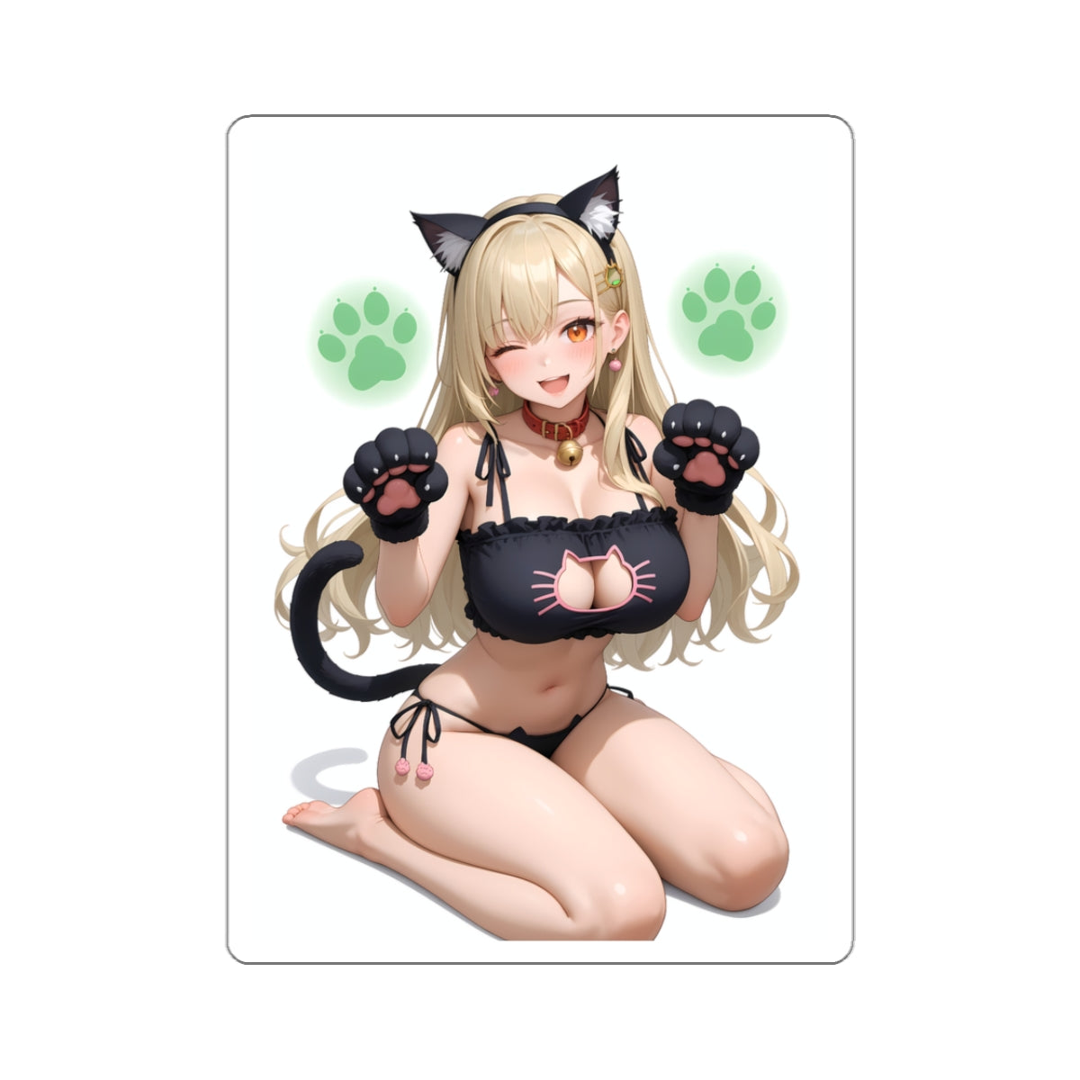 Anime Neko Girl Stickers-1239 - Kiss-Cut Stickers