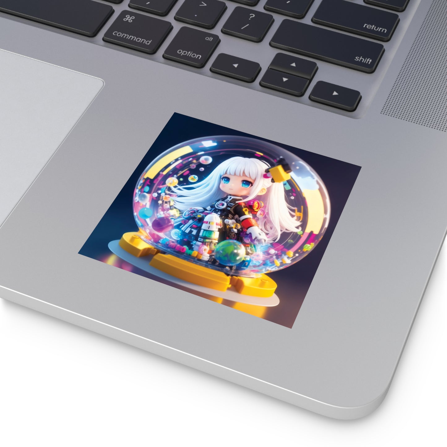 Kawaii Bubble007 - Square Vinyl Stickers