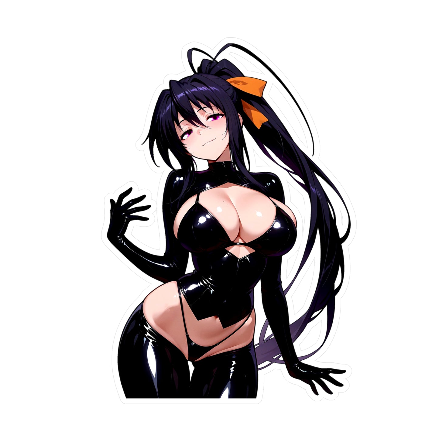 Akeno001a - Anime Waifu DieCut Stickers