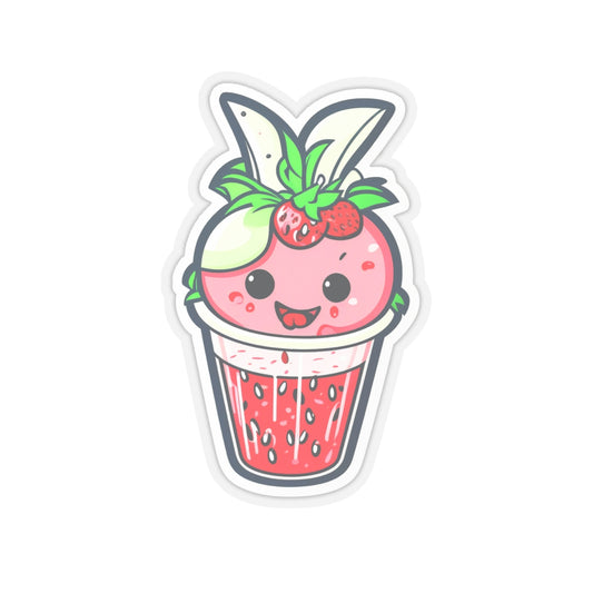 Strawberry Shake 001 Kiss-Cut Stickers