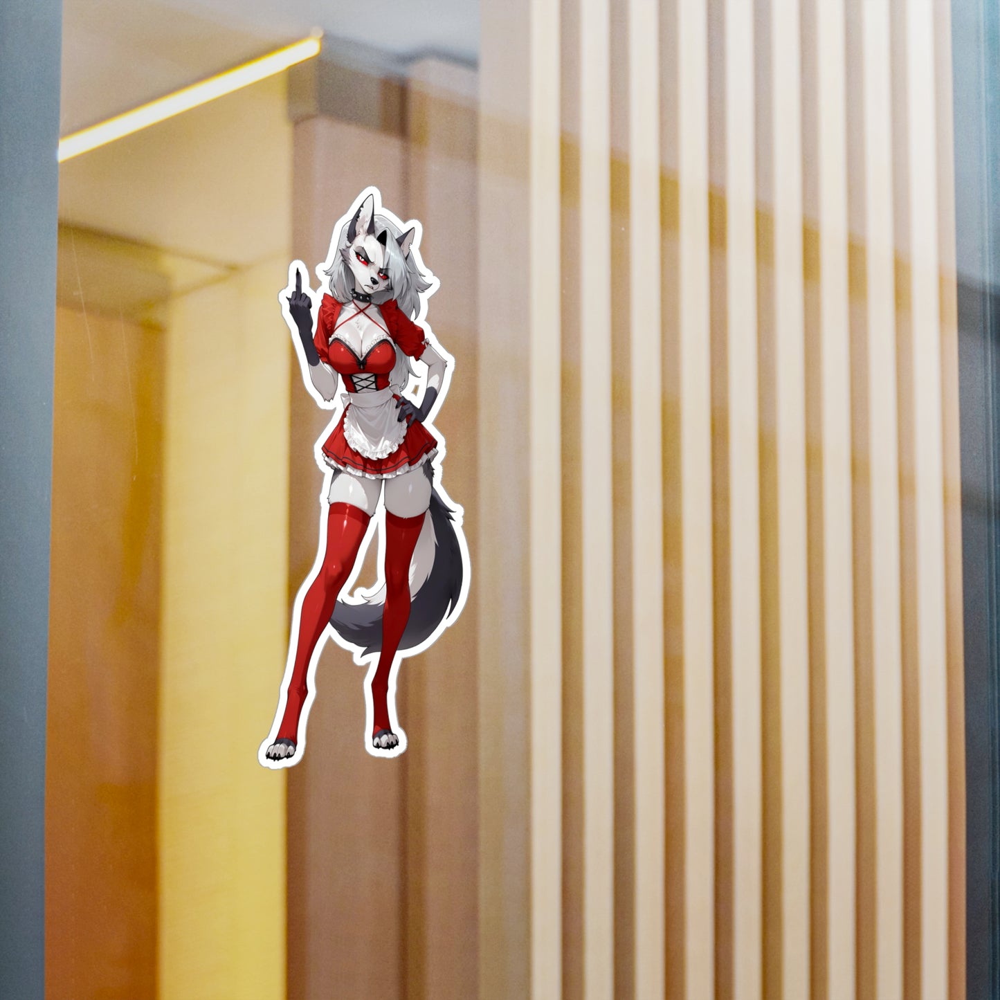 Loona HellHound Maid Waifu001 - XL Sticker