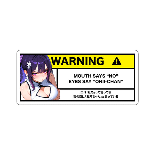 Mouth Says No | Anime Warning Stickers | Otaku Car and Laptop Decals