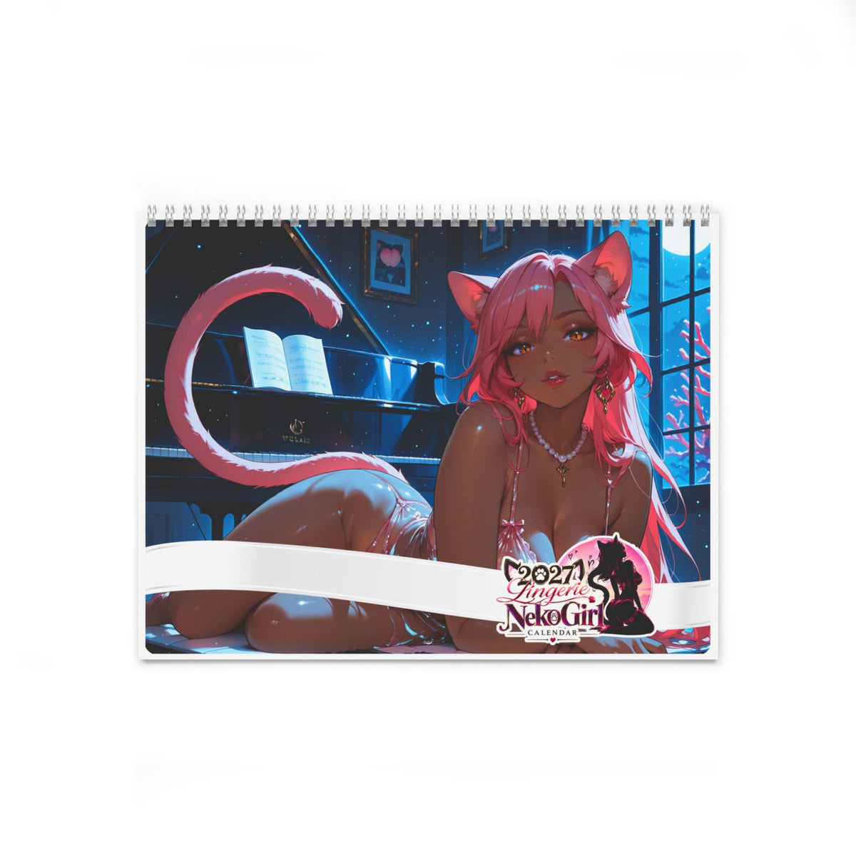 2027 Lingerie Neko Girls Wall Calendar by AnimeStickiePop