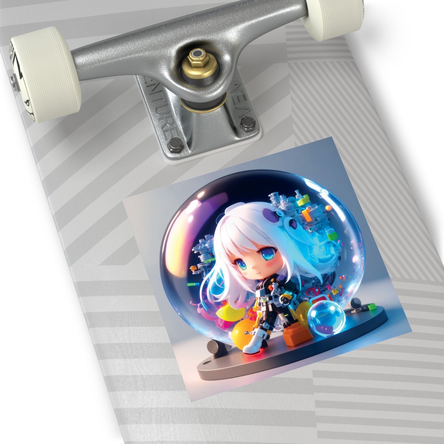 Kawaii Bubble003 - Square Vinyl Stickers