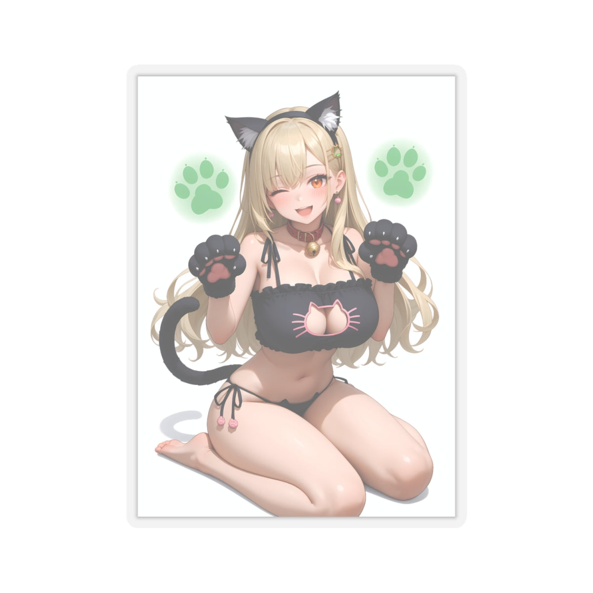 Anime Neko Girl Stickers-1239 - Kiss-Cut Stickers