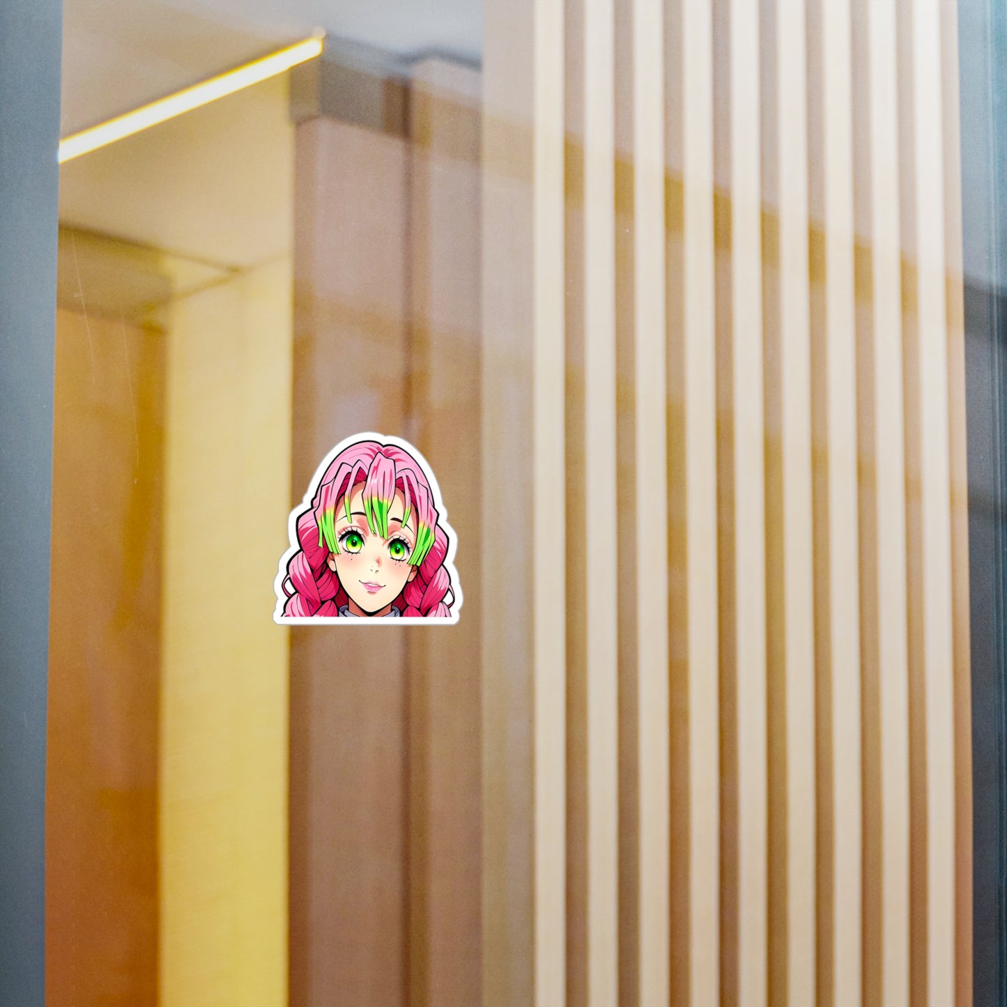 Mitsuri Kanroji Peeker - Demon Slayer Waifu - Kiss-Cut Vinyl Decals