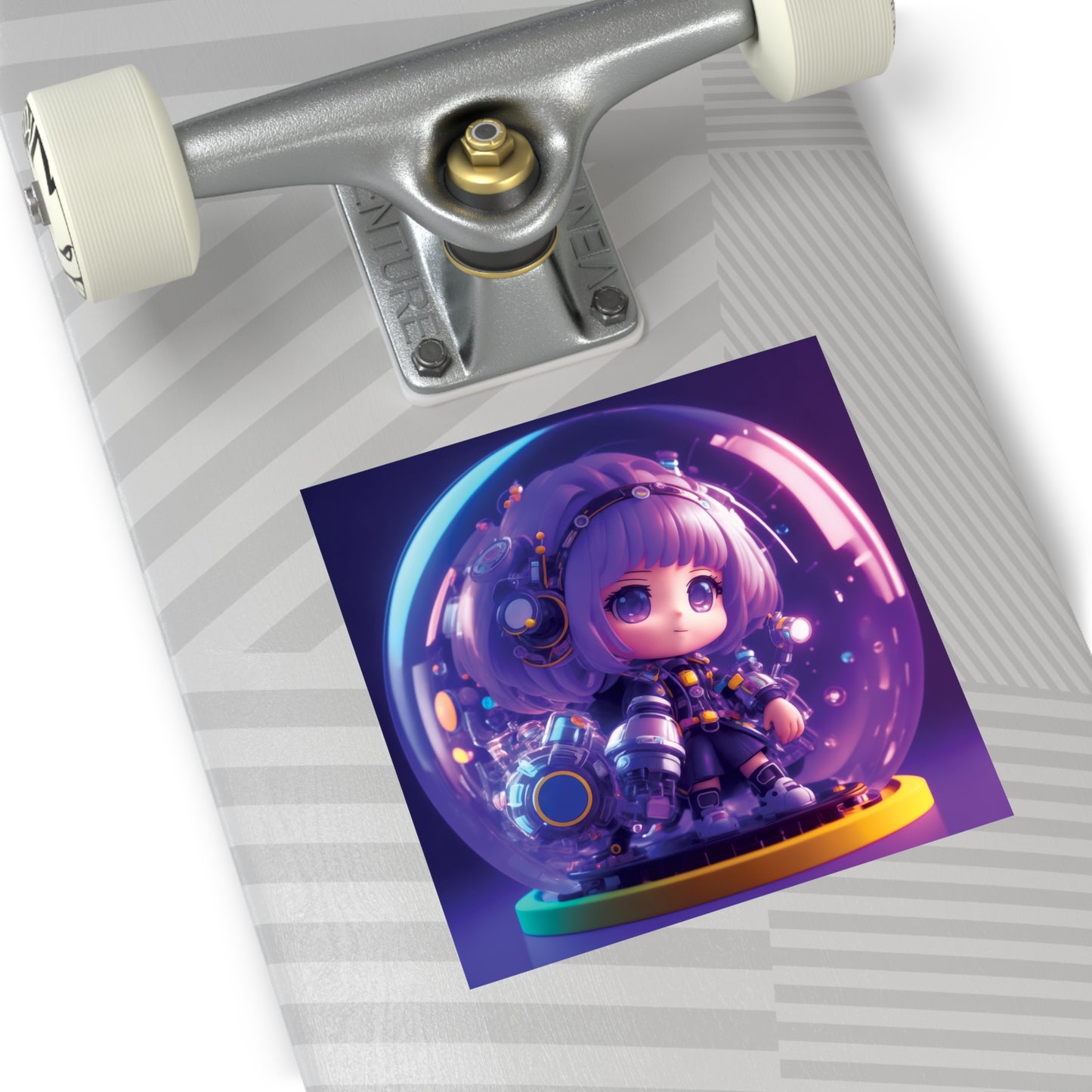 Kawaii Bubble002 - Square Vinyl Stickers