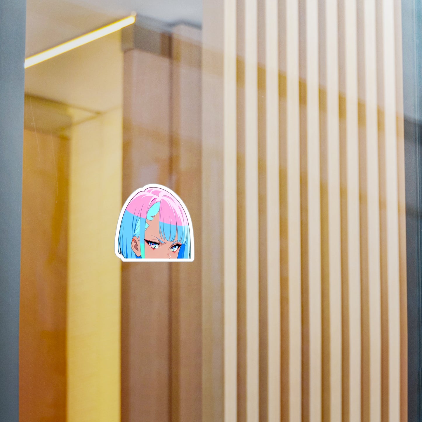 Lucy001 - CyberPunk EdgeRunners Peeker - Kiss-Cut Vinyl Decals