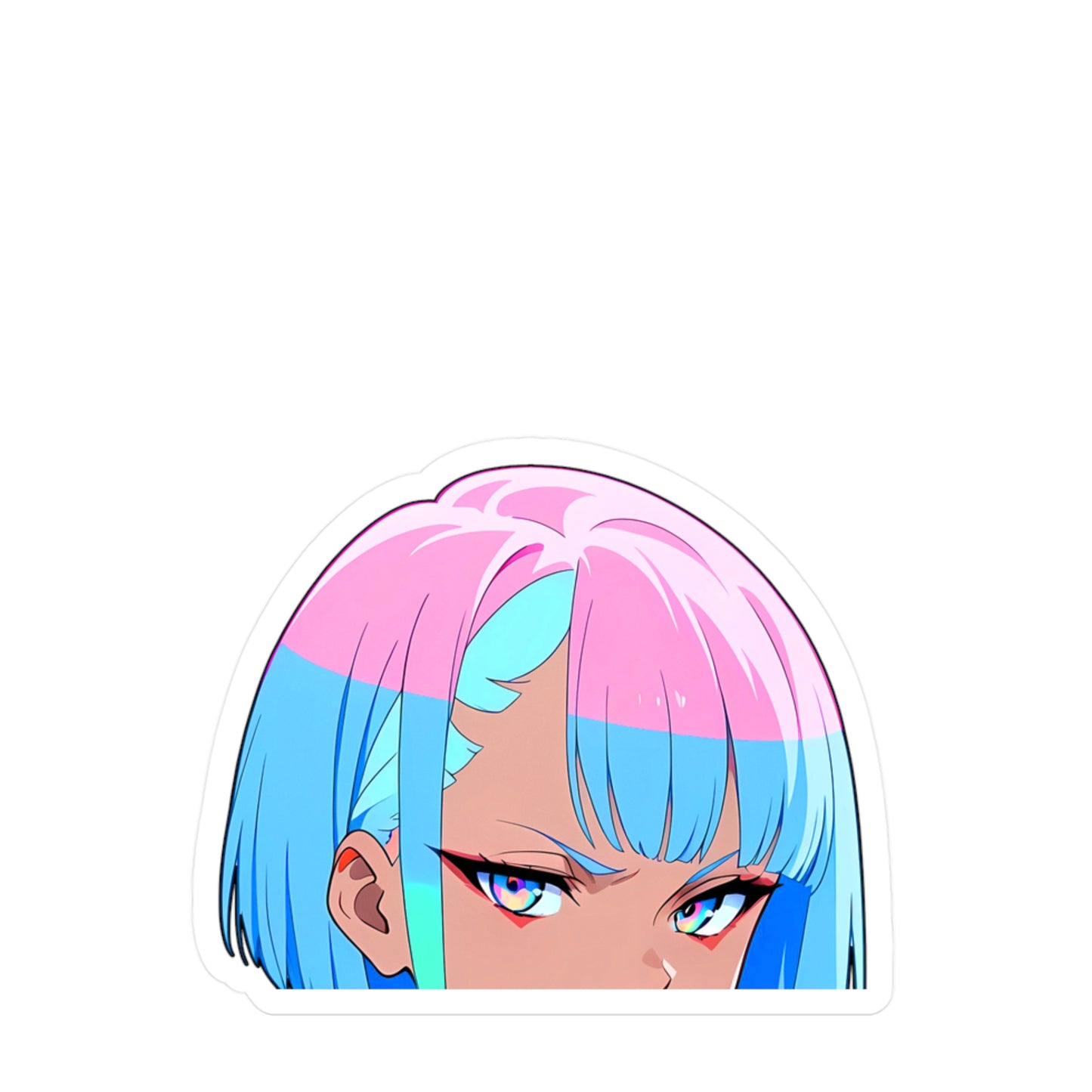 Lucy001 - CyberPunk EdgeRunners Peeker - Kiss-Cut Vinyl Decals