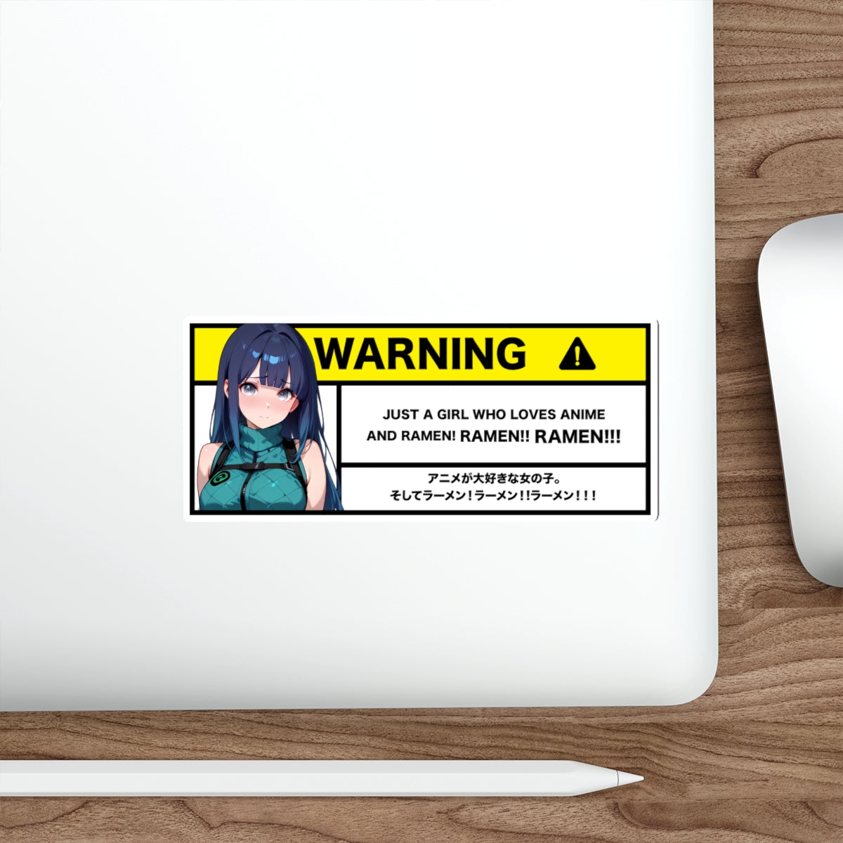 Just a Girl Who Loves Ramen | Anime Warning Stickers | Otaku Car and Laptop Decals