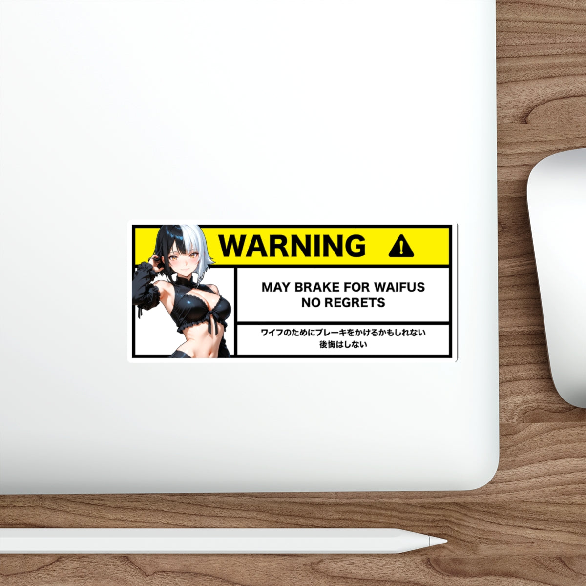 May Brake For Waifus | Anime Warning Stickers | Otaku Car and Laptop Decals