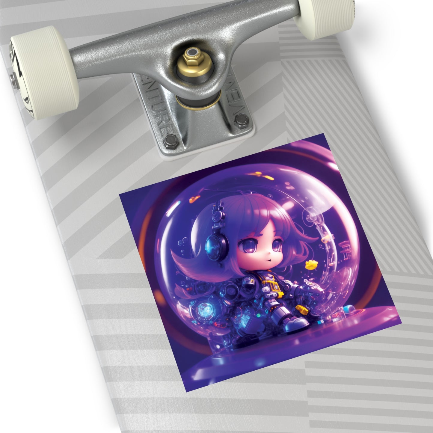 Kawaii Bubble001 - Square Vinyl Stickers