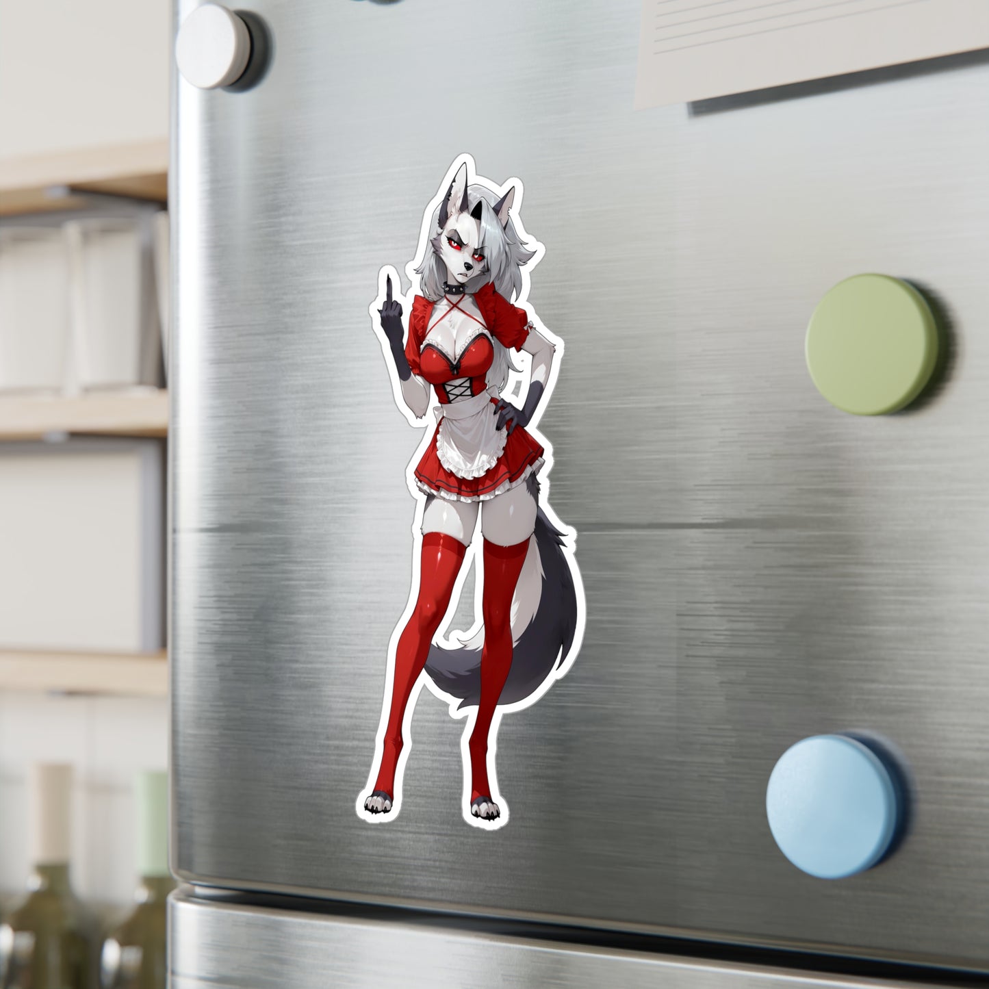 Loona HellHound Maid Waifu001 - XL Sticker