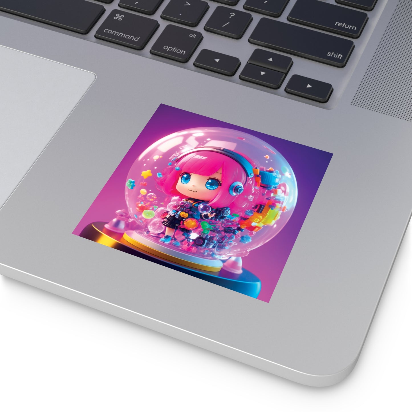 Kawaii Bubble005 - Square Vinyl Stickers