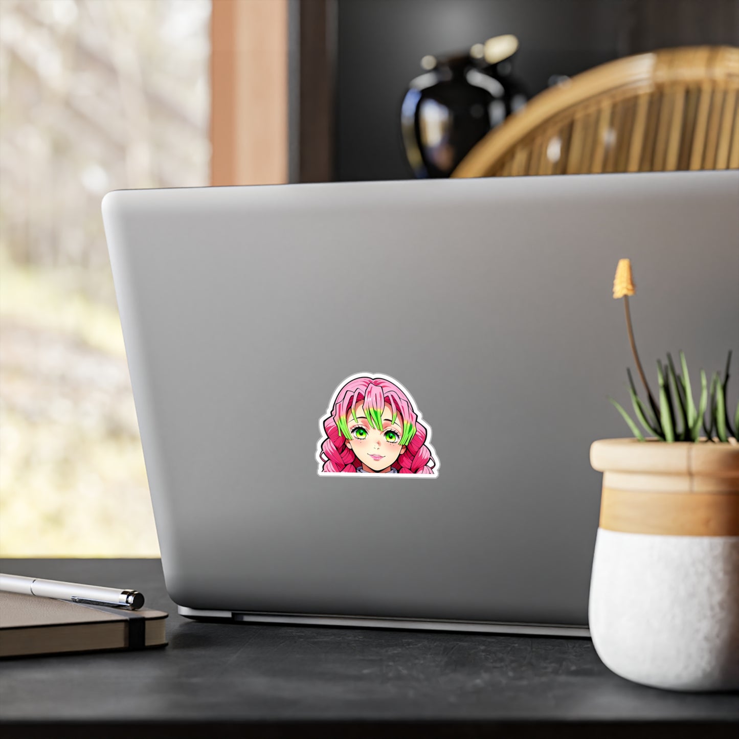 Mitsuri Kanroji Peeker - Demon Slayer Waifu - Kiss-Cut Vinyl Decals