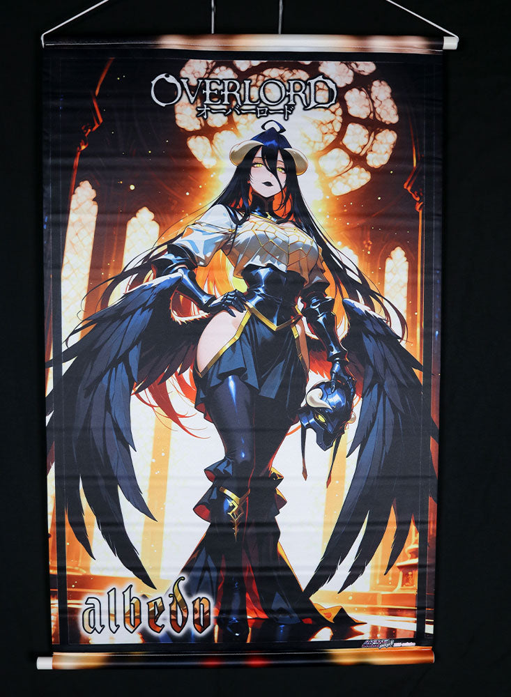 Albedo Wall Scroll002 50x80cm – Overlord Anime Poster | Satin Weave Fabric Scroll
