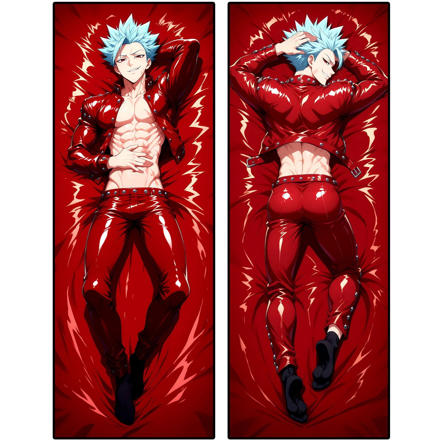 Ban – Red Outfit Ver. | Seven Deadly Sins | Dakimakura (Body Pillowcase) - AdehnoryGifts