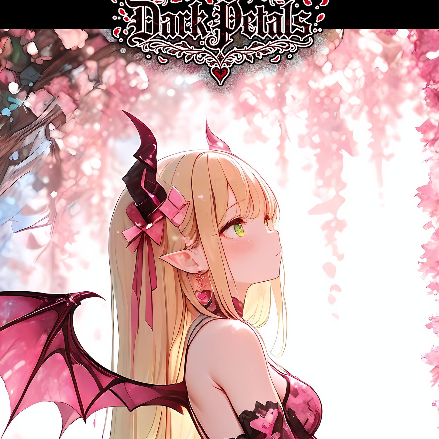 Dark Petals | Amaris | Wall Scroll 50x80cm Satin Weave | Anime Art Print - AdehnoryGifts