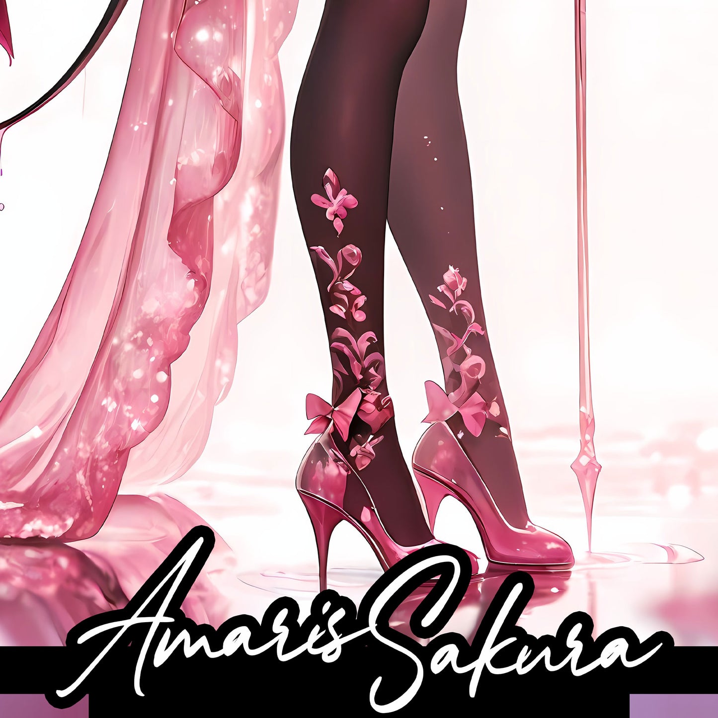 Dark Petals | Amaris | Wall Scroll 50x80cm Satin Weave | Anime Art Print - AdehnoryGifts