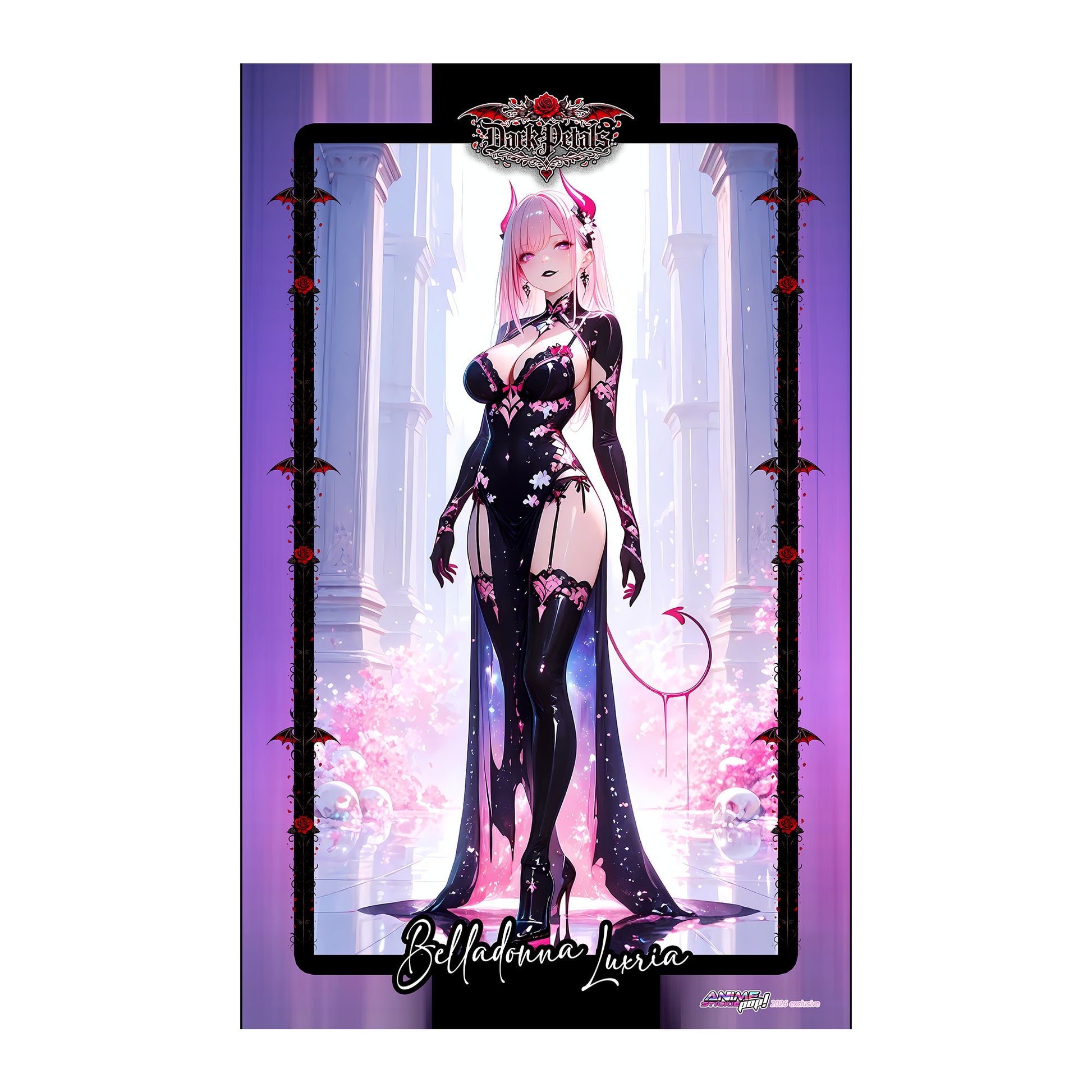 Dark Petals | Belladonna | Wall Scroll 50x80cm Satin Weave | Anime Art Print - AdehnoryGifts