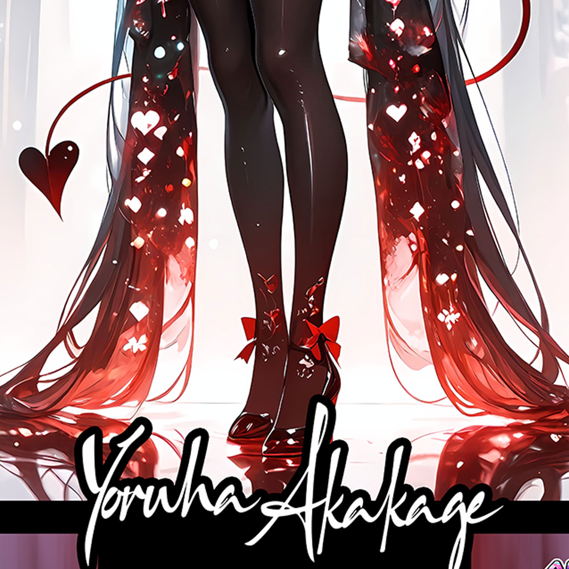 Dark Petals | Yoruha | Wall Scroll 50x80cm Satin Weave | Anime Art Print - AdehnoryGifts