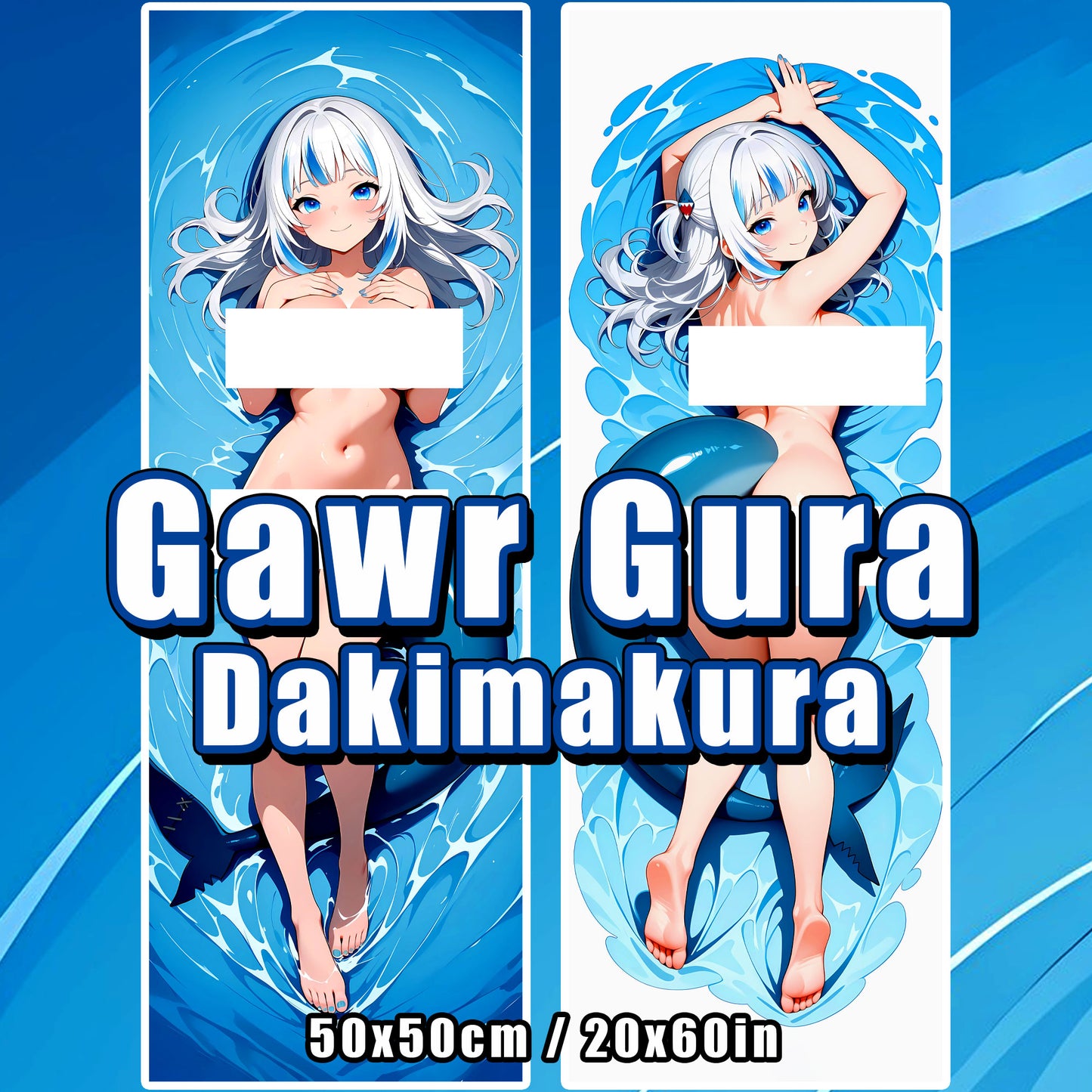 Gawr Gura Dakimakura Cover NSFW - Anime Body Pillow Case