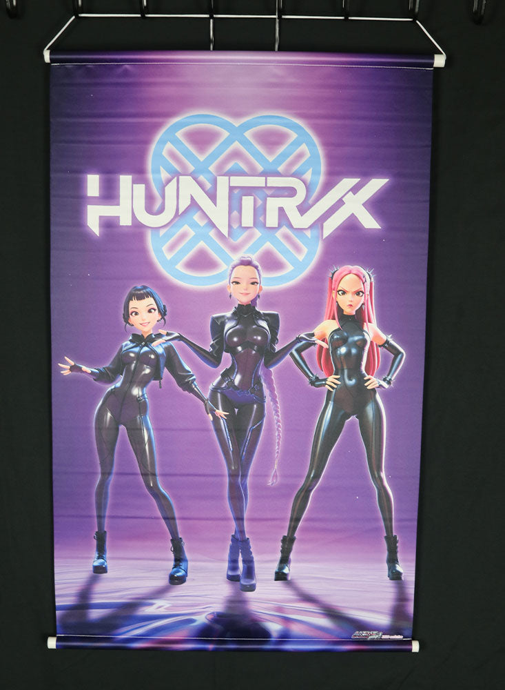 Huntrix Wall Scroll 50x80cm – Zoey, Rumi & Mira Anime Art | Satin Weave Fabric