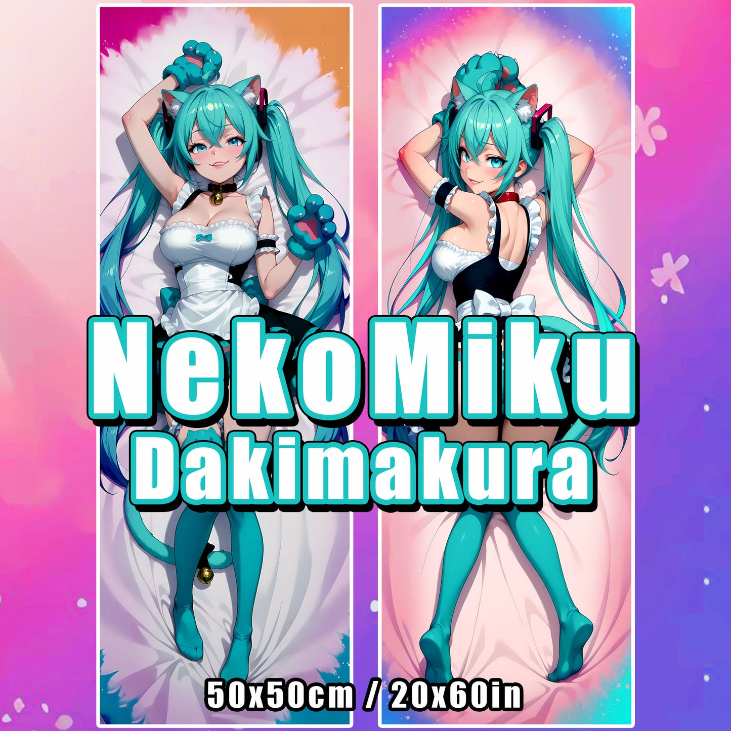 NekoMiku - Hatsune Vocaloid - Body Pillow Cover – Dakimakura
