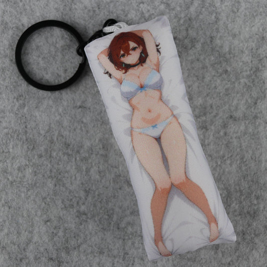 Momo Ayase Mini Dakimakura Keychain – Dandadan Anime Plush Charm