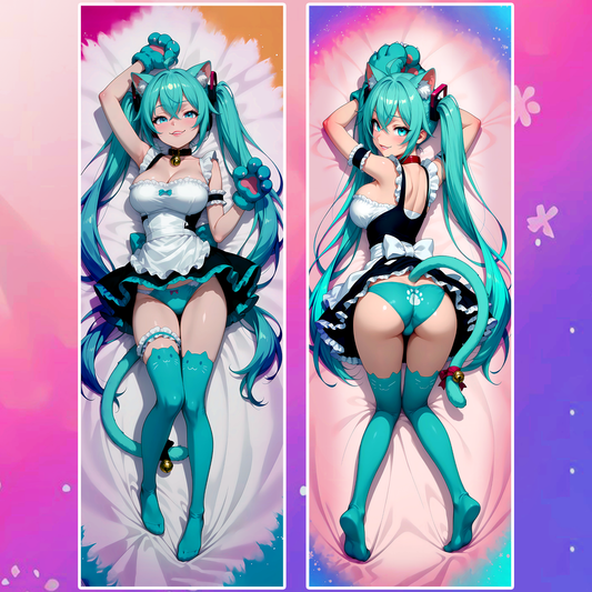 Hatsune Miku Neko | Vocaloid Waifu Dakimakura (Body Pillowcase)
