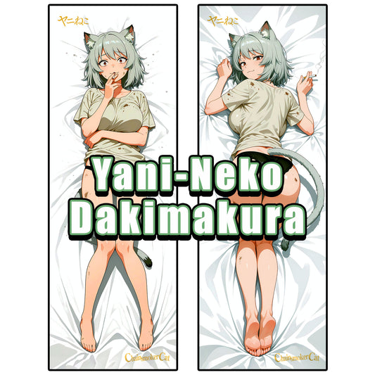 Yani-Neko ver001 | ChainSmoker Cat | Anime Dakimakura (Body Pillowcase)