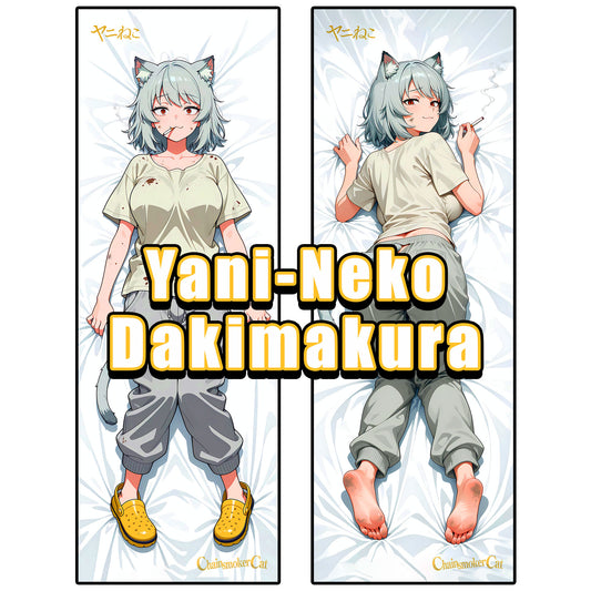 Yani-Neko ver002 | ChainSmoker Cat | Anime Dakimakura (Body Pillowcase)