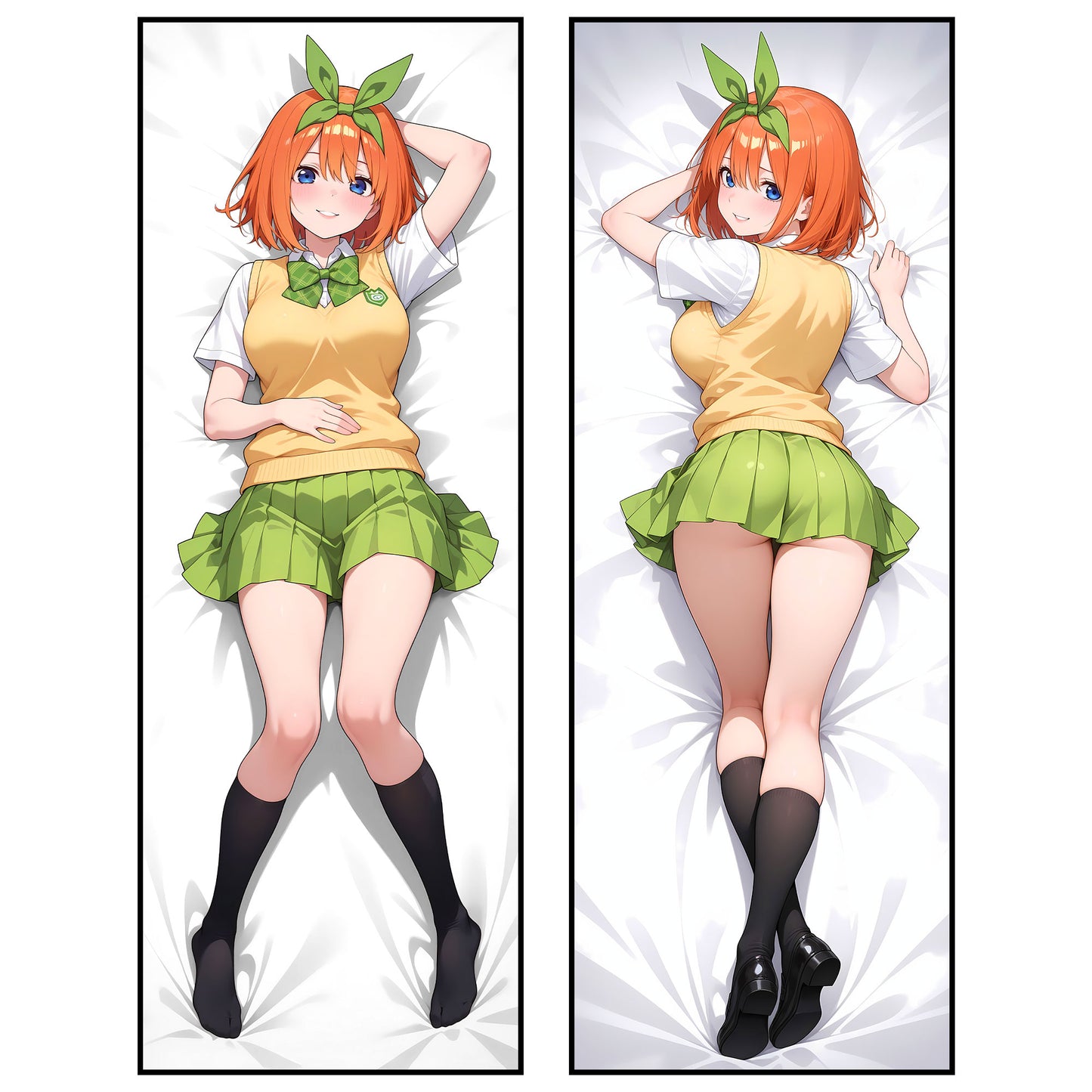 Yotsuba Nakano Ver001 | School Uniform Waifu | Quintessential Quintuplets Dakimakura (Body Pillowcase) - AdehnoryGifts