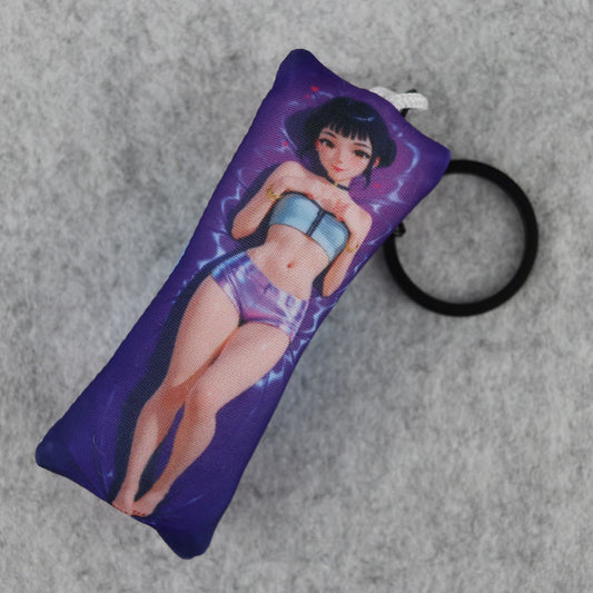 Zoey KPOP Demon Hunters Mini Dakimakura Keychain: Anime Plush Bag Charm - AdehnoryGifts